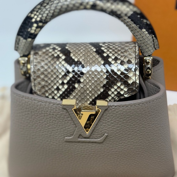 Louis Vuitton Exotic Capucine Mini Phyton Snake Leather New - Picture 12 of 13
